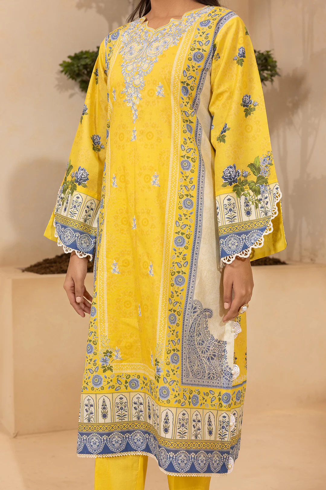 Embroidered Shirt Shalwar Dupatta - 0642 - Image 7