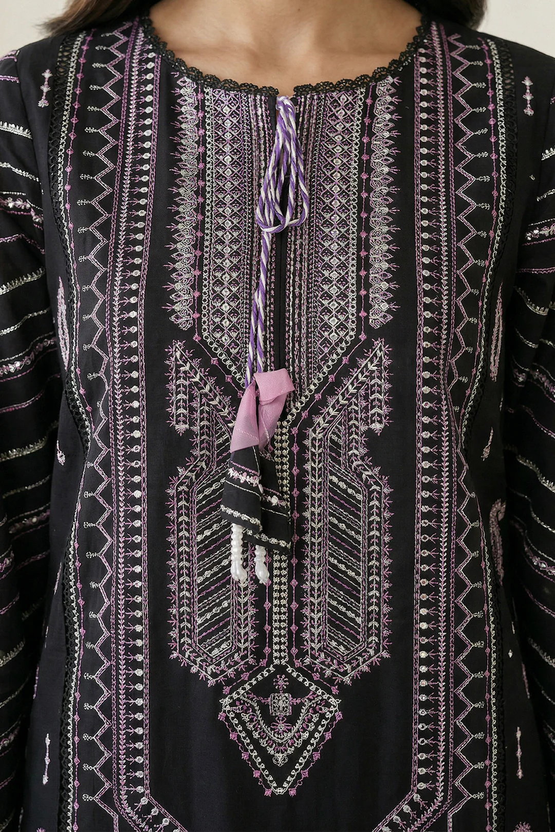 Embroidered Shirt Shalwar Dupatta - 0649 - Image 4