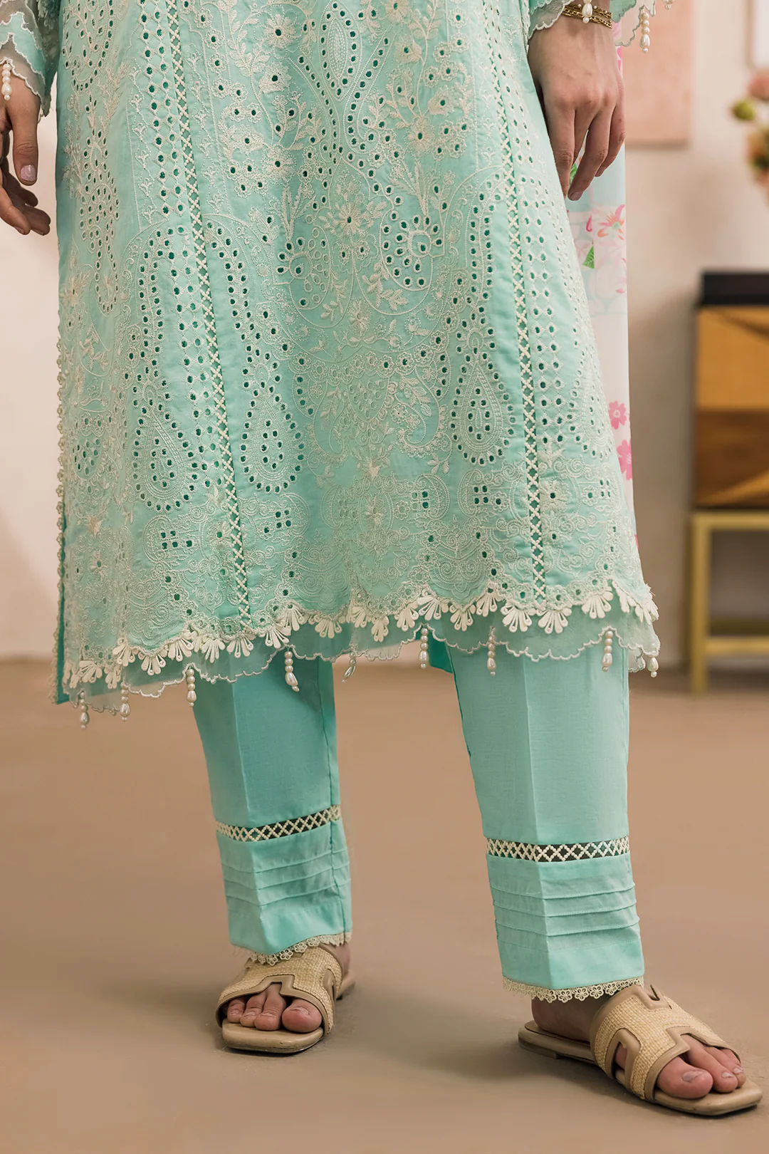 Embroidered Shirt Shalwar Dupatta - 0651 - Image 5