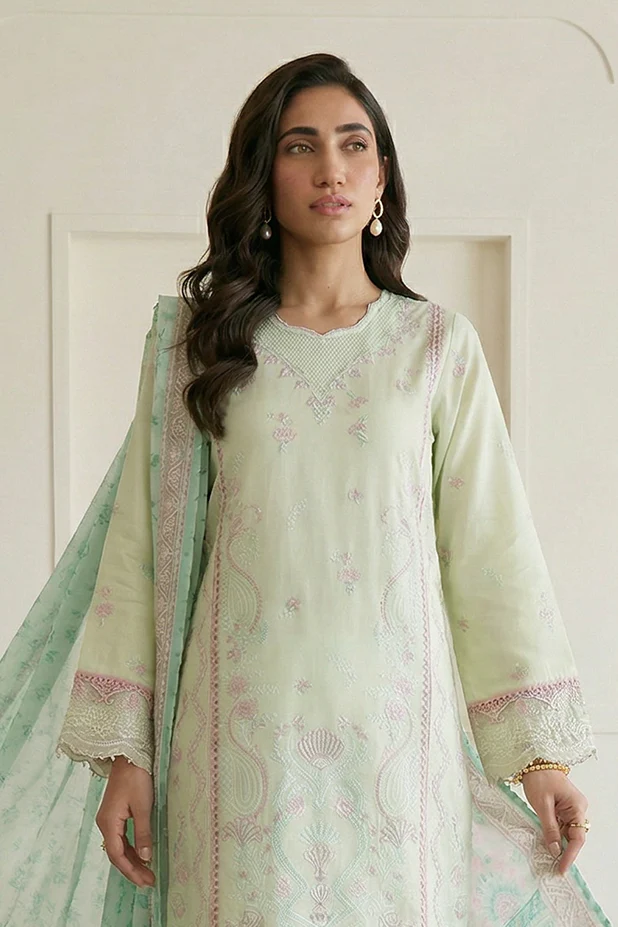 Embroidered Shirt Shalwar Dupatta - 0653
