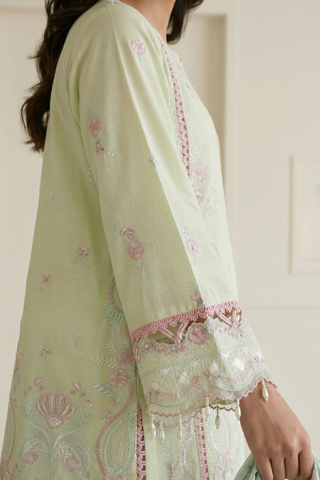 Embroidered Shirt Shalwar Dupatta - 0653 - Image 5