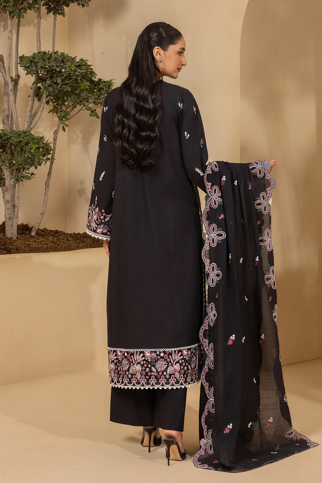 Embroidered Shirt Shalwar Dupatta - 0660 - Image 10