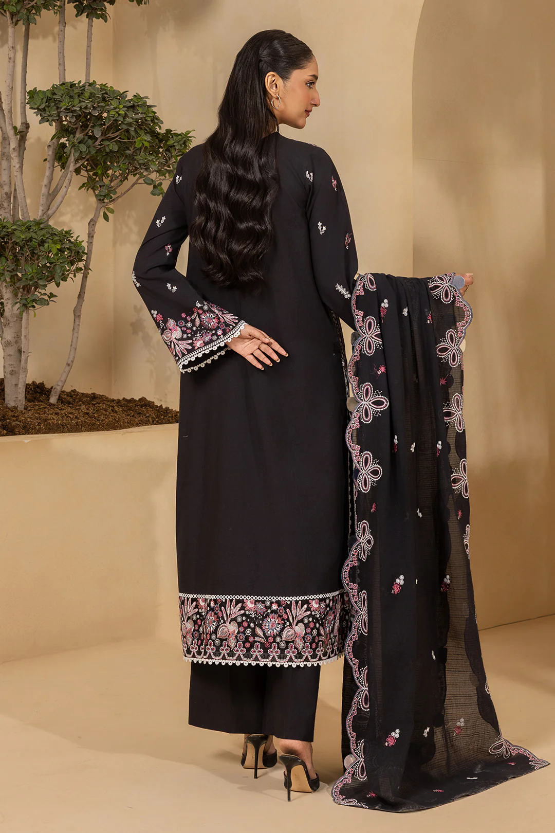 Embroidered Shirt Shalwar Dupatta - 0660 - Image 11