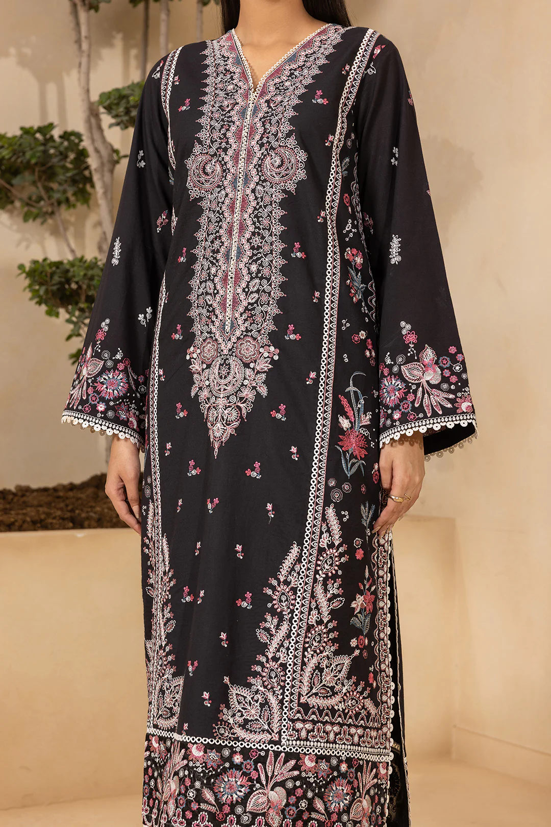 Embroidered Shirt Shalwar Dupatta - 0660 - Image 8