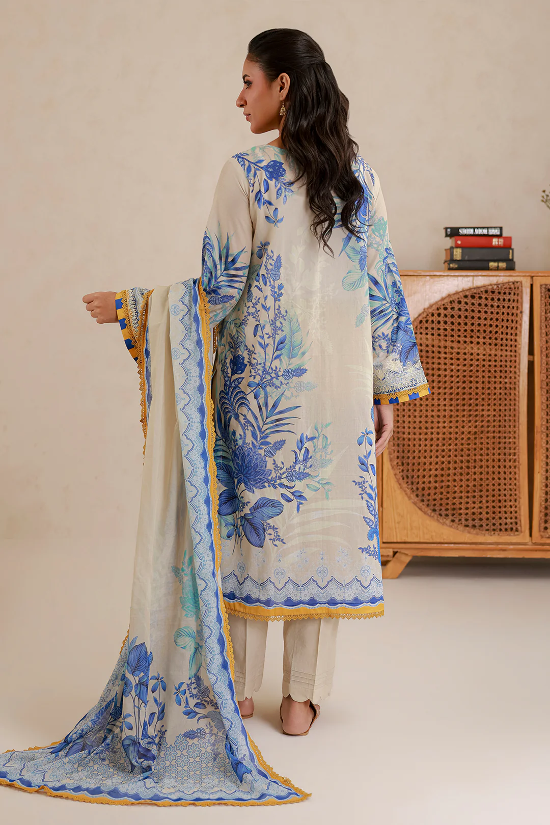 Embroidered Shirt Shalwar Dupatta - 0705 - Image 8