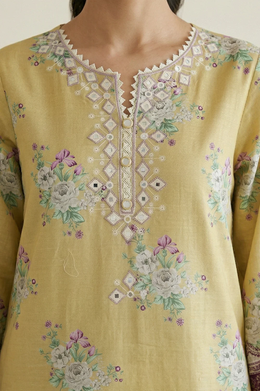Embroidered Shirt Shalwar Dupatta - 0709 - Image 4