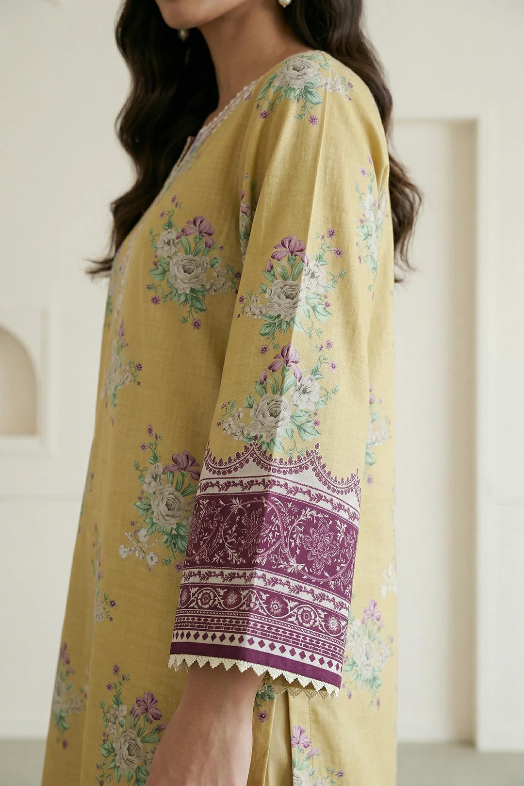 Embroidered Shirt Shalwar Dupatta - 0709 - Image 6