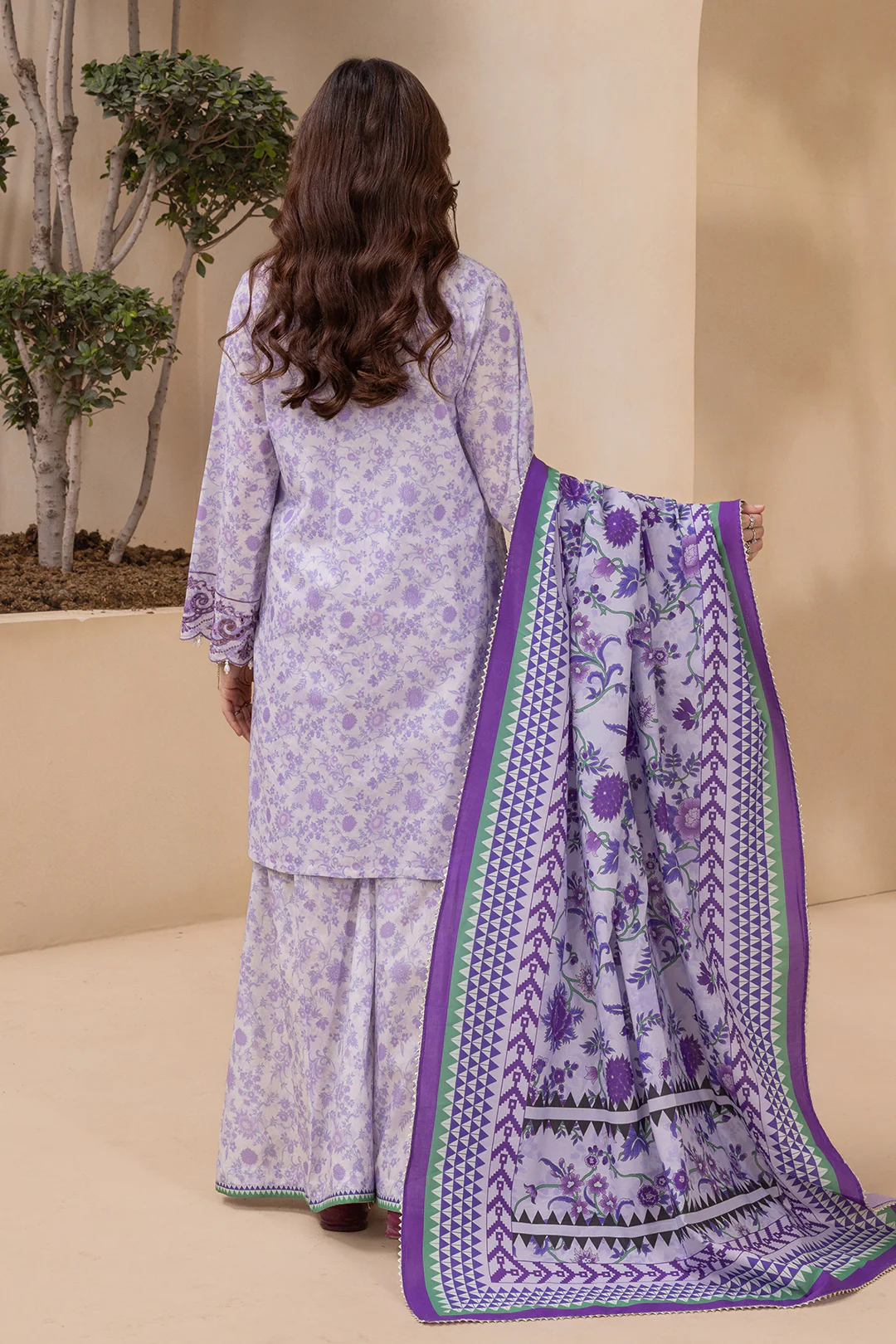 Embroidered Shirt Shalwar Dupatta - 0712 - Image 7