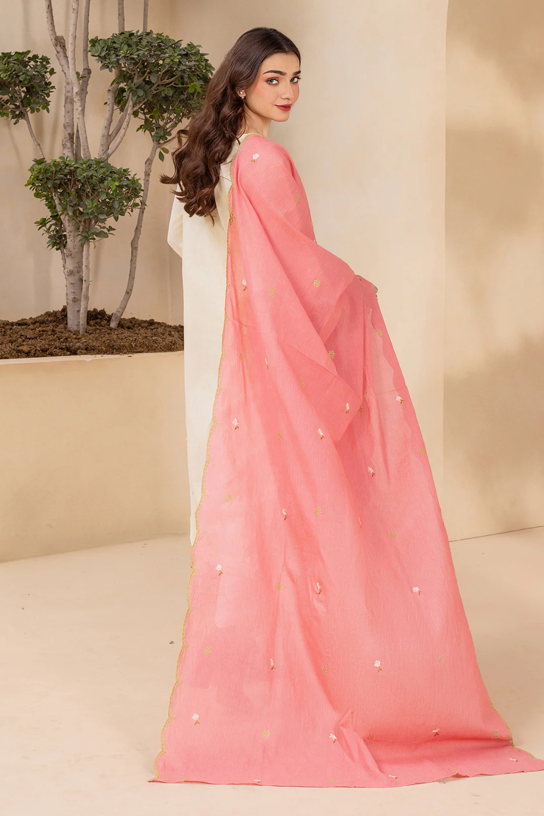 Embroidered Shirt Shalwar Dupatta - 0716 - Image 7