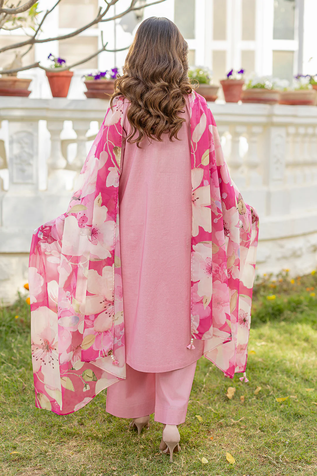 Embroidered Shirt Shalwar Dupatta - 0724 - Image 9