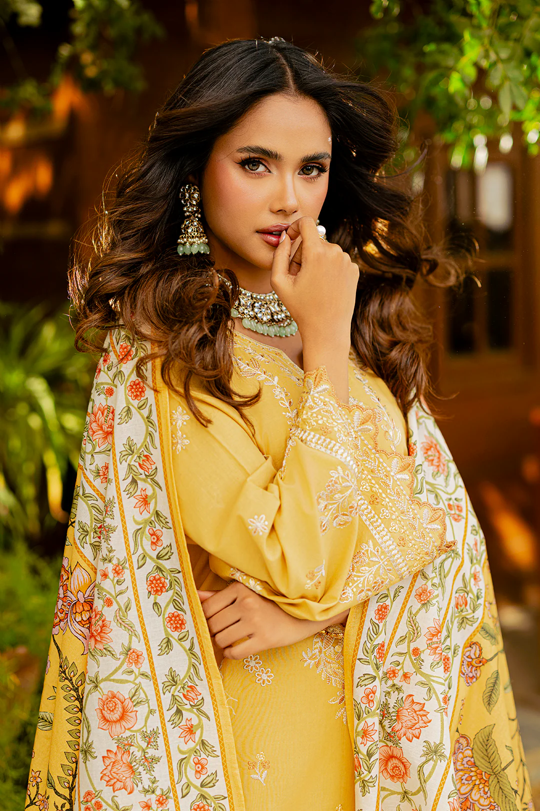 Embroidered Shirt Shalwar Dupatta - 0726 - Image 3