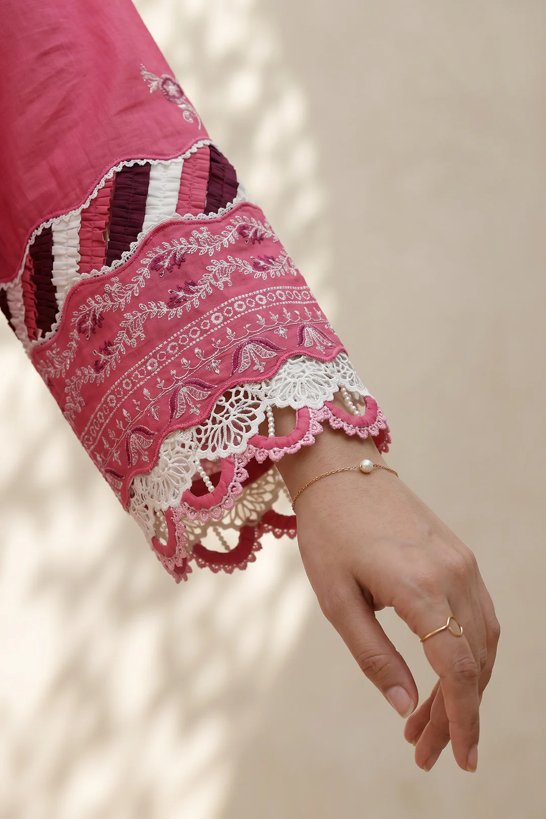 Embroidered Shirt Shalwar Dupatta - 0729 - Image 5