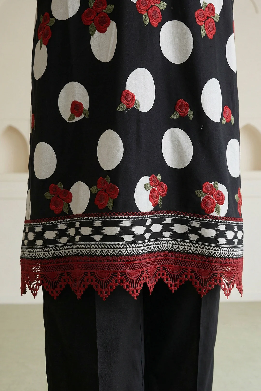 Embroidered Shirt Shalwar Dupatta - 0777 - Image 6