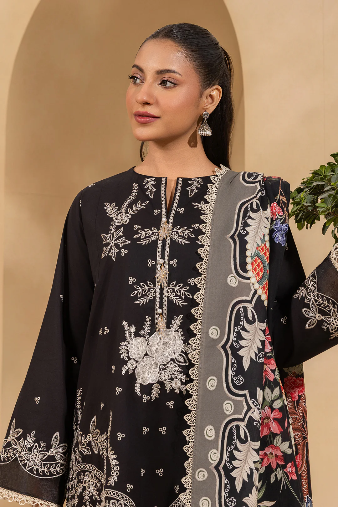 Embroidered Shirt Shalwar Dupatta - 0778 - Image 3