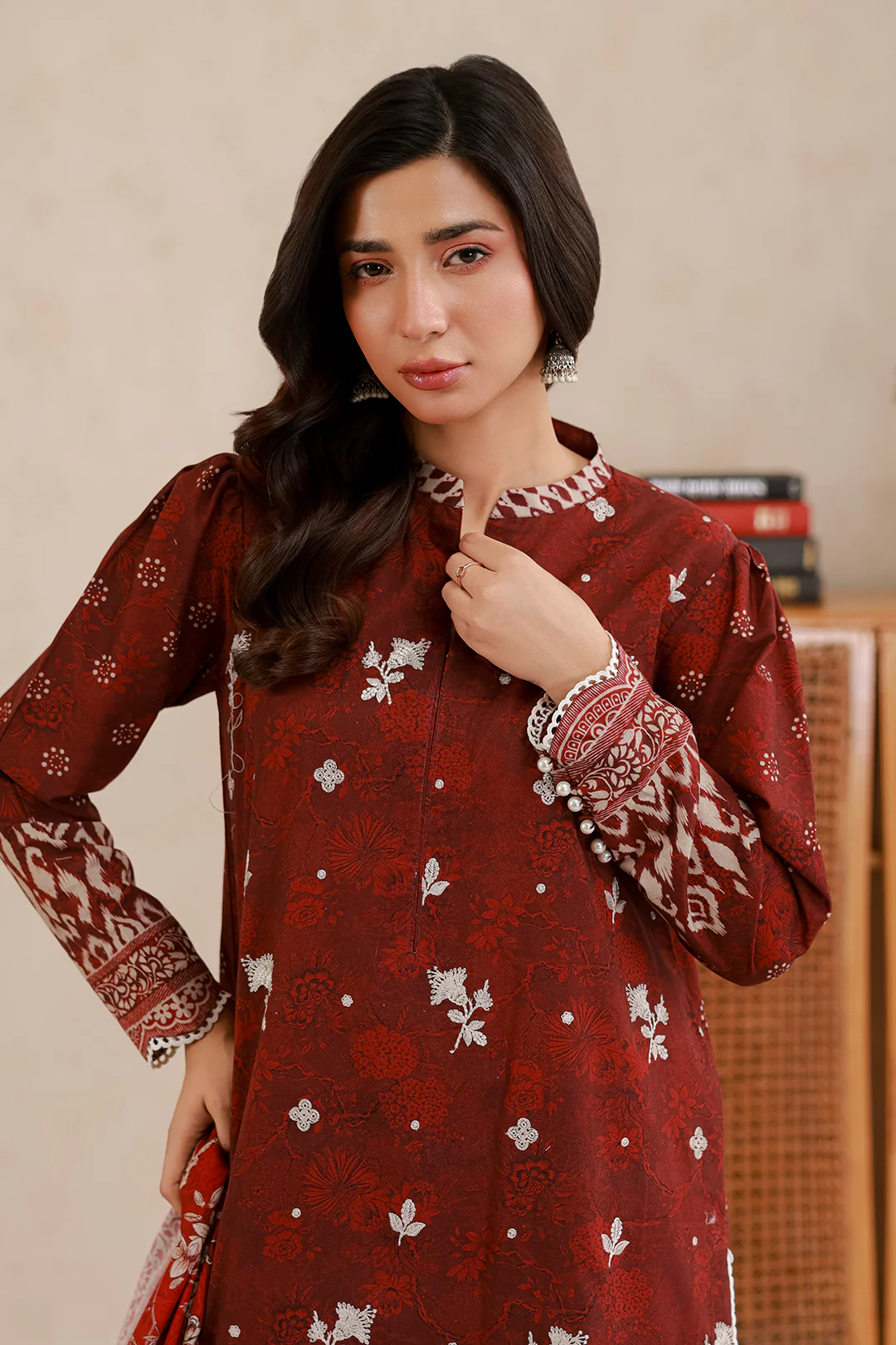 Embroidered Shirt Shalwar Dupatta - 0779 - Image 3