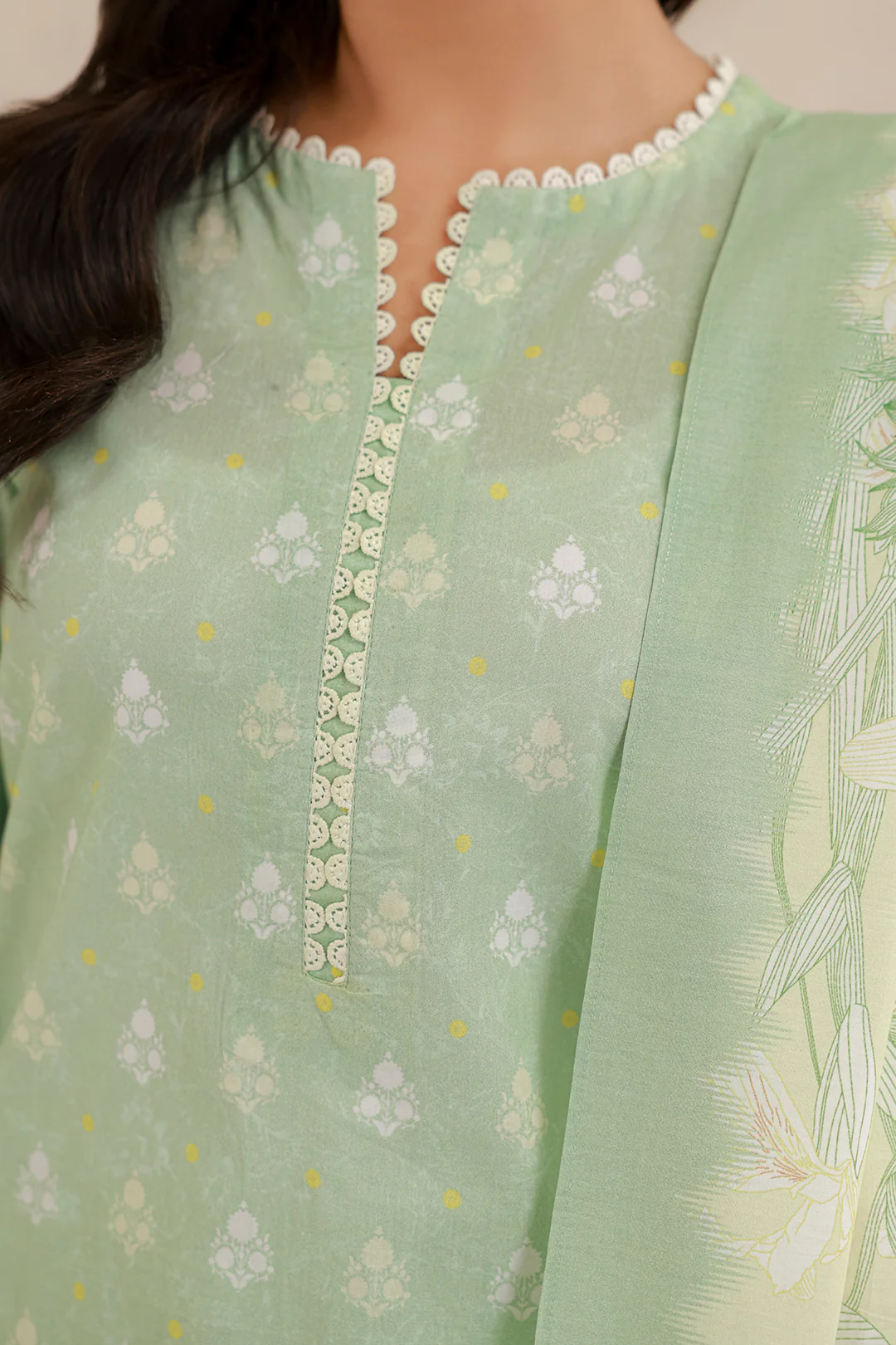 Embroidered Shirt Shalwar Dupatta - 0780 - Image 8