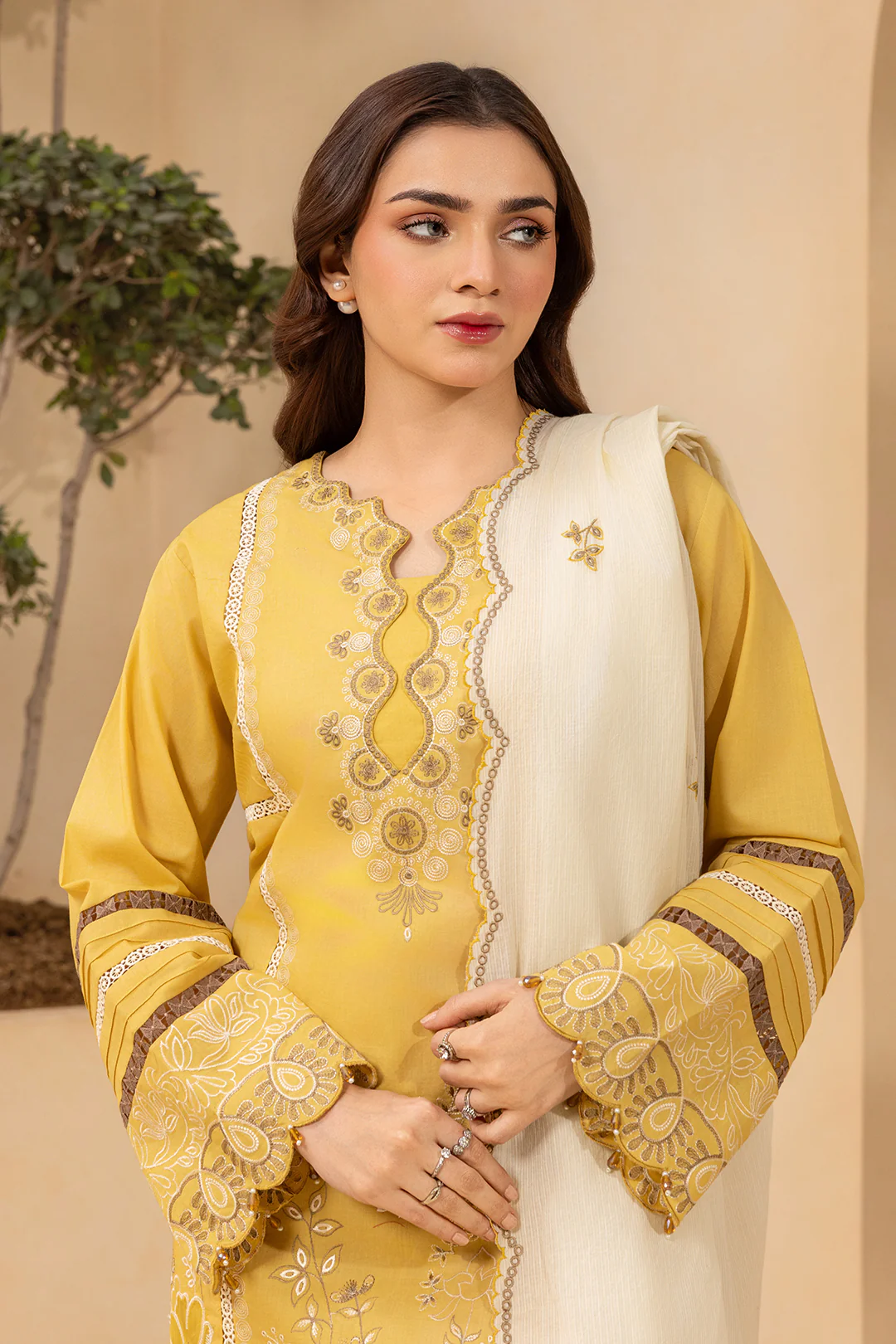 Embroidered Shirt Shalwar Dupatta - 0785 - Image 2
