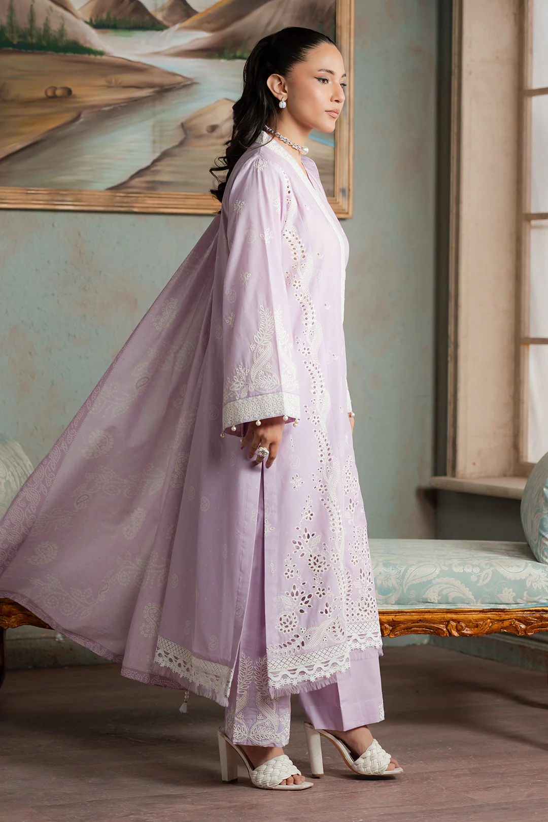 Embroidered Shirt Shalwar Dupatta - 0792 - Image 14