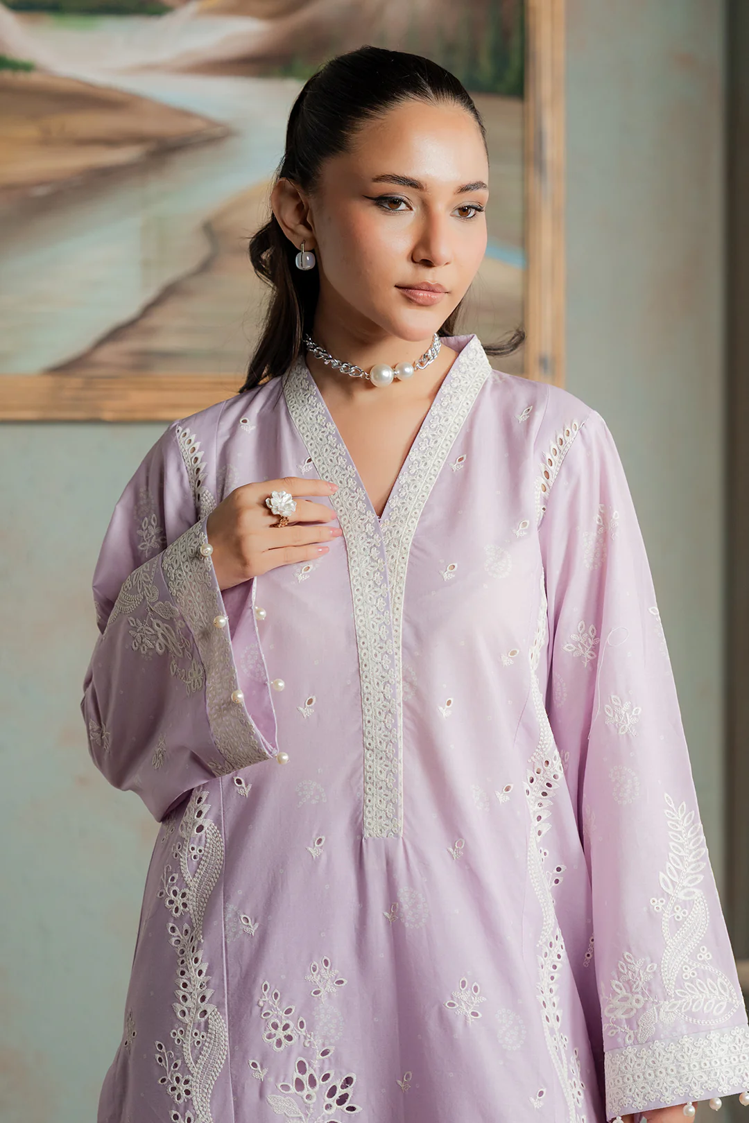Embroidered Shirt Shalwar Dupatta - 0792 - Image 3