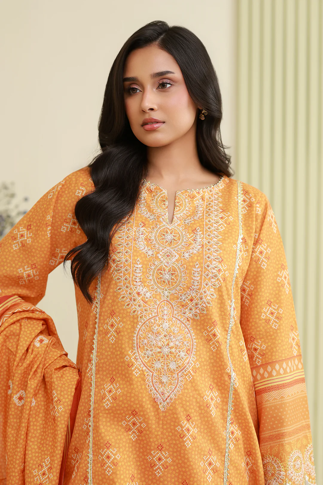 Embroidered Shirt Shalwar Dupatta - 0842 - Image 3