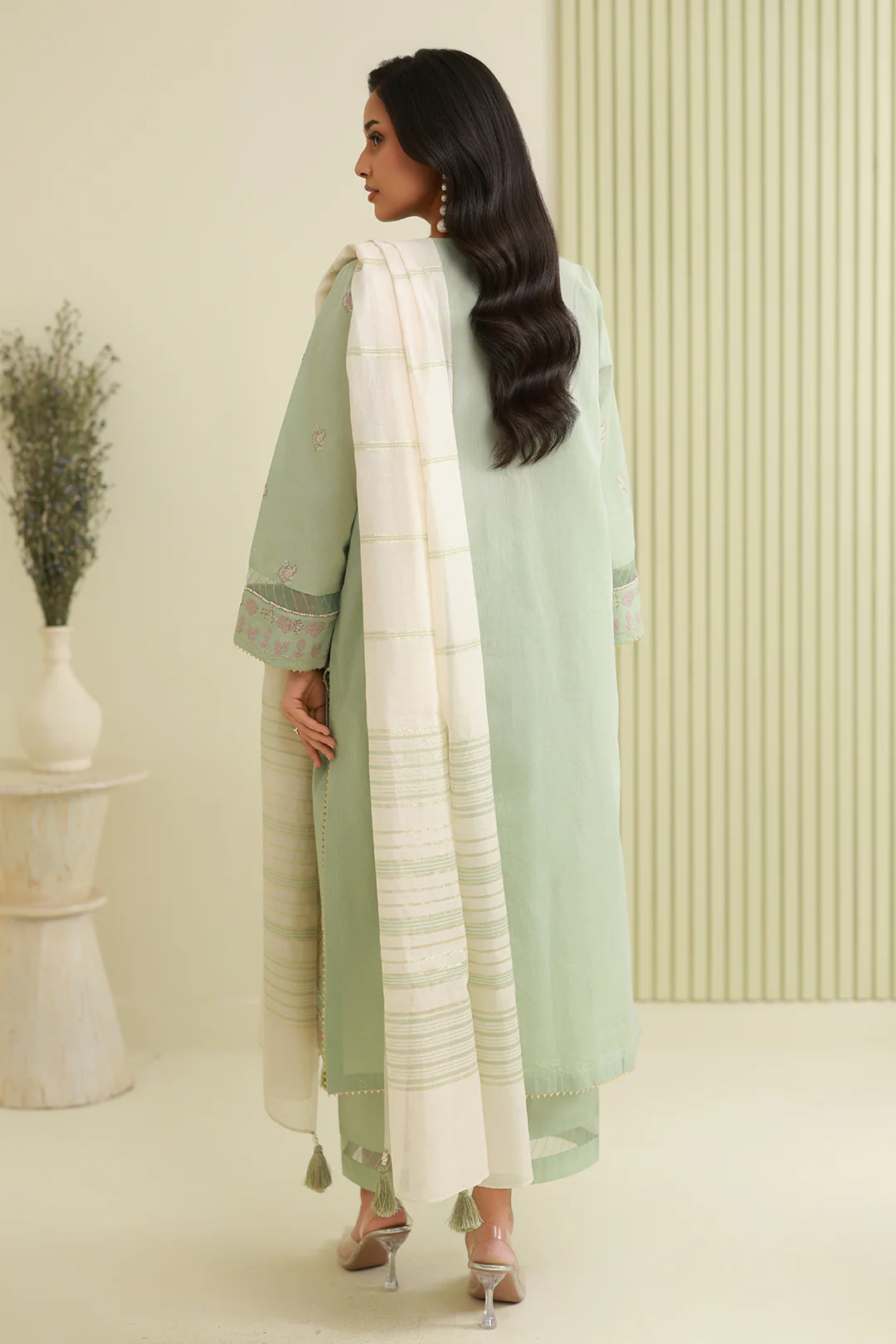Embroidered Shirt Shalwar Dupatta - 0848 - Image 7