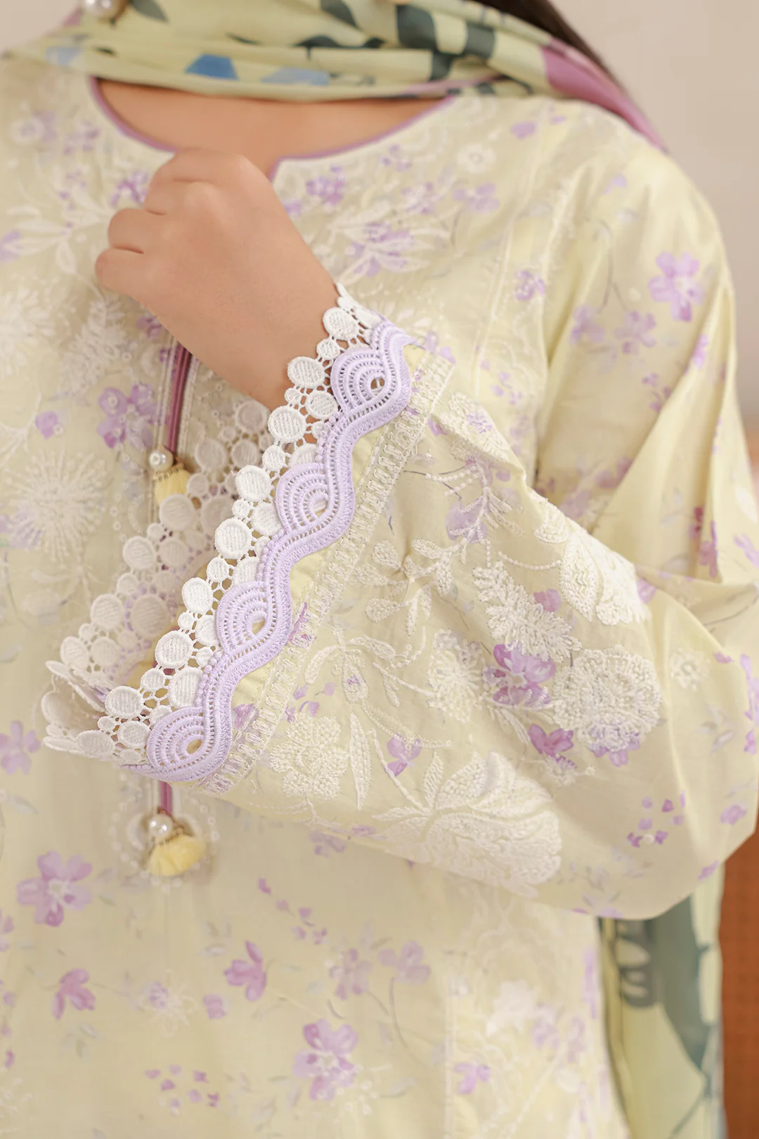 Embroidered Shirt Shalwar Dupatta - 0850 - Image 5