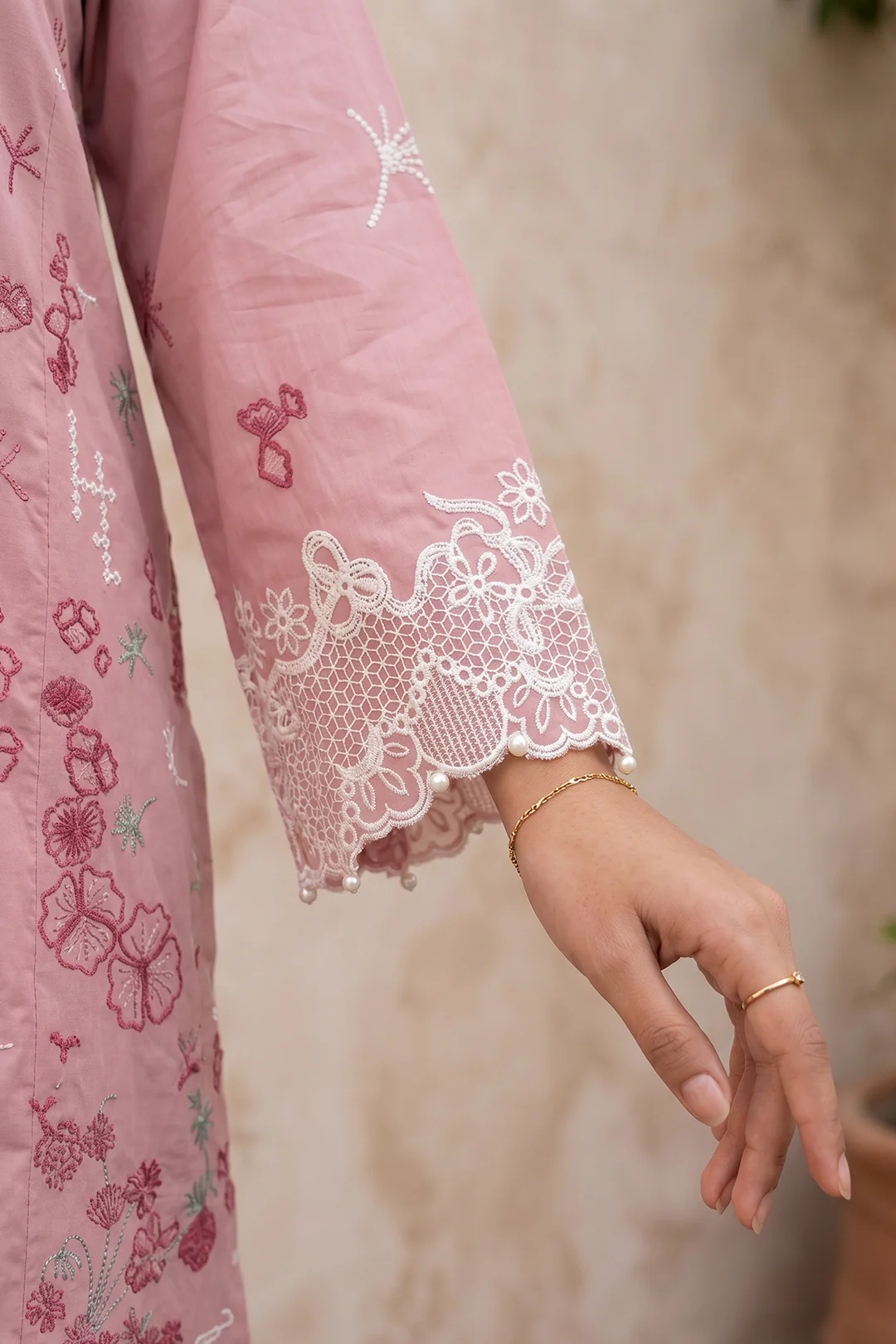 Embroidered Shirt Shalwar Dupatta - 0856 - Image 5