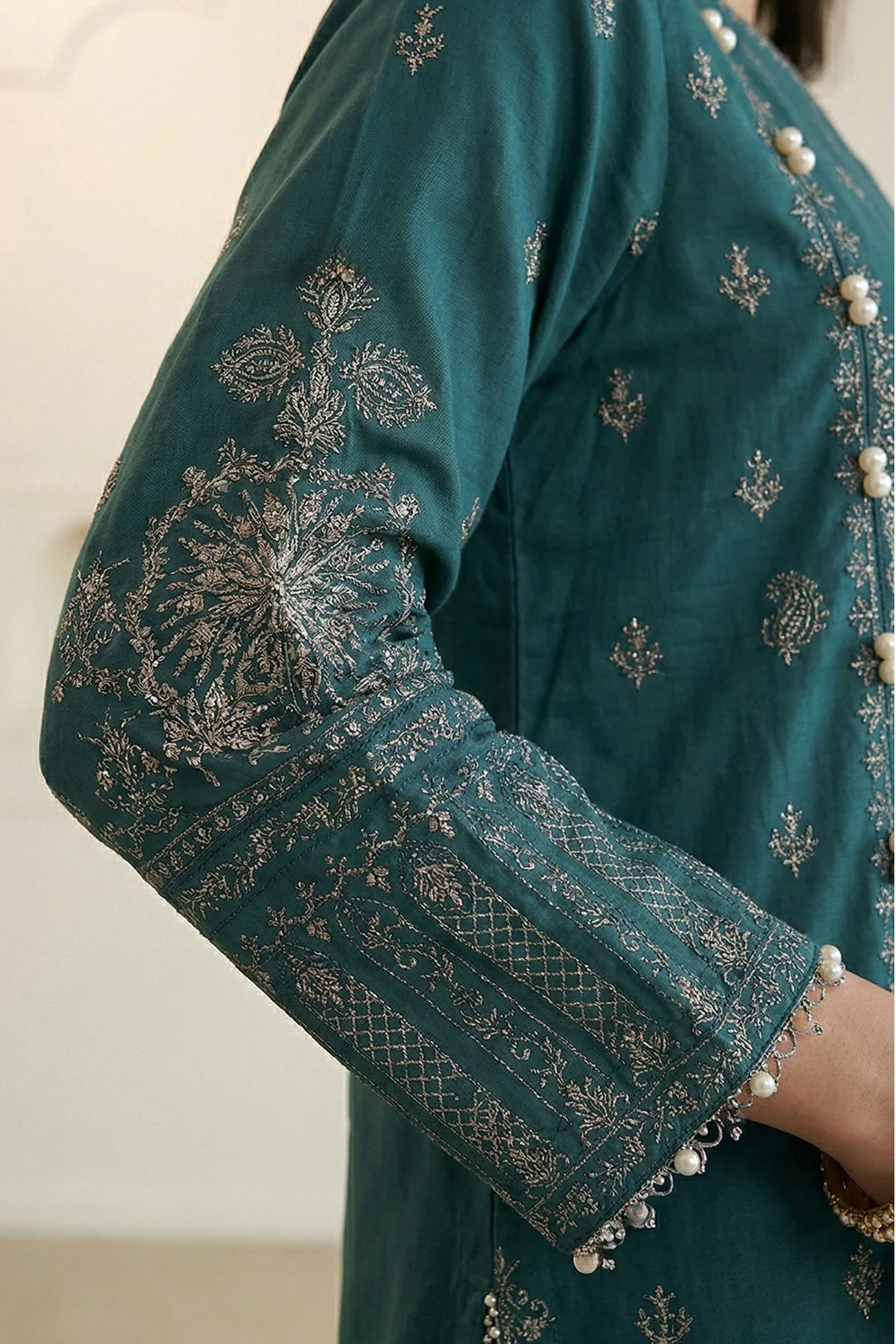 Embroidered Shirt Shalwar Dupatta - 0918 - Image 5