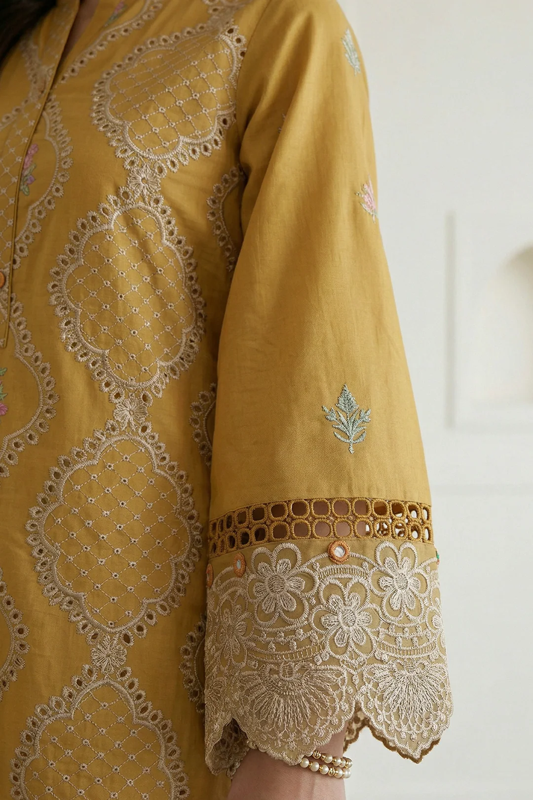 Embroidered Shirt Shalwar Dupatta - 0920 - Image 5