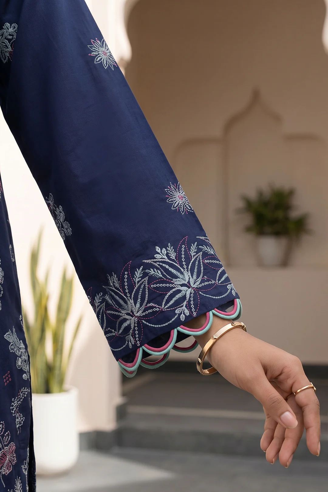 Embroidered Shirt Shalwar Dupatta - 0978 - Image 5