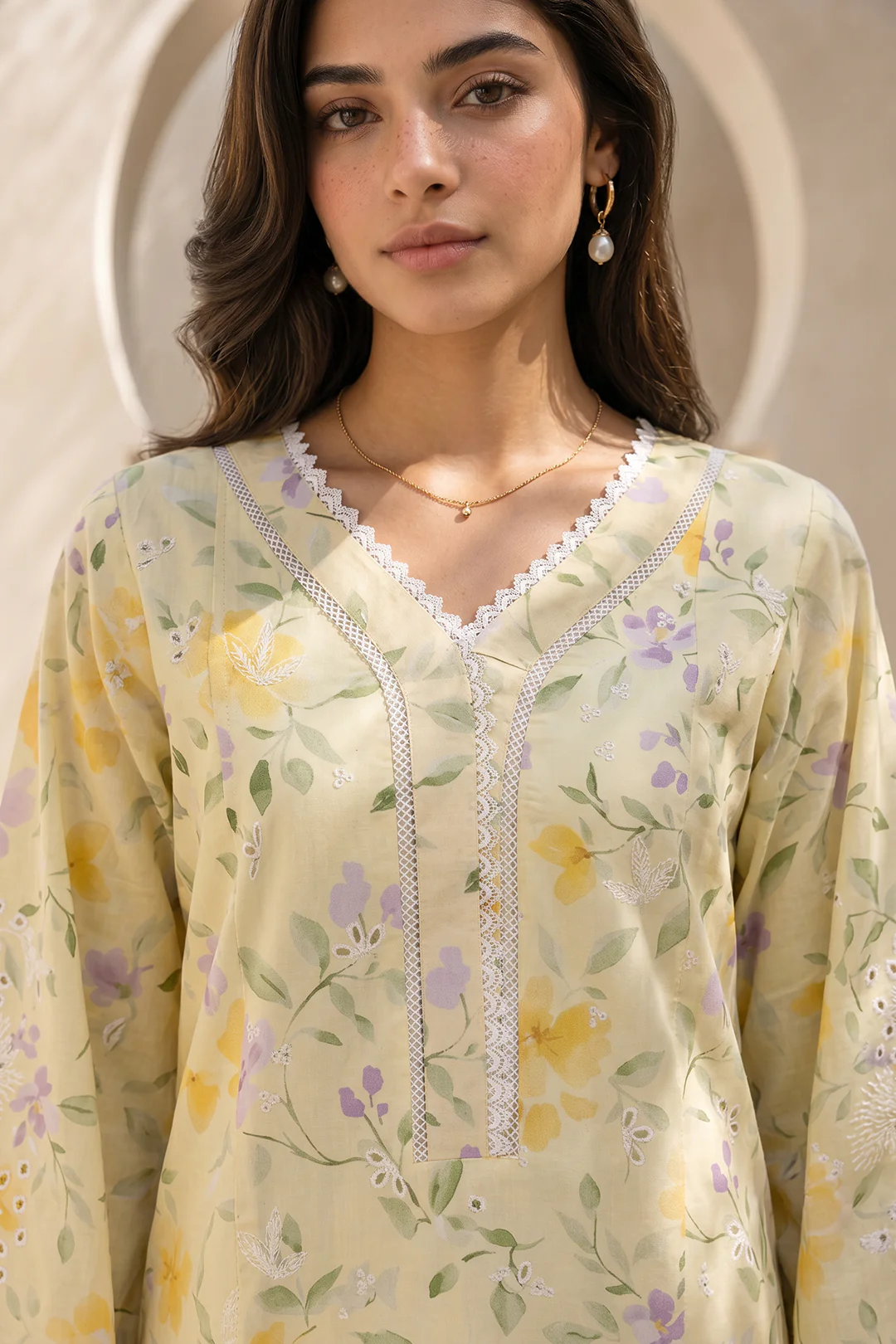 Embroidered Shirt Shalwar Dupatta - 0984 - Image 3