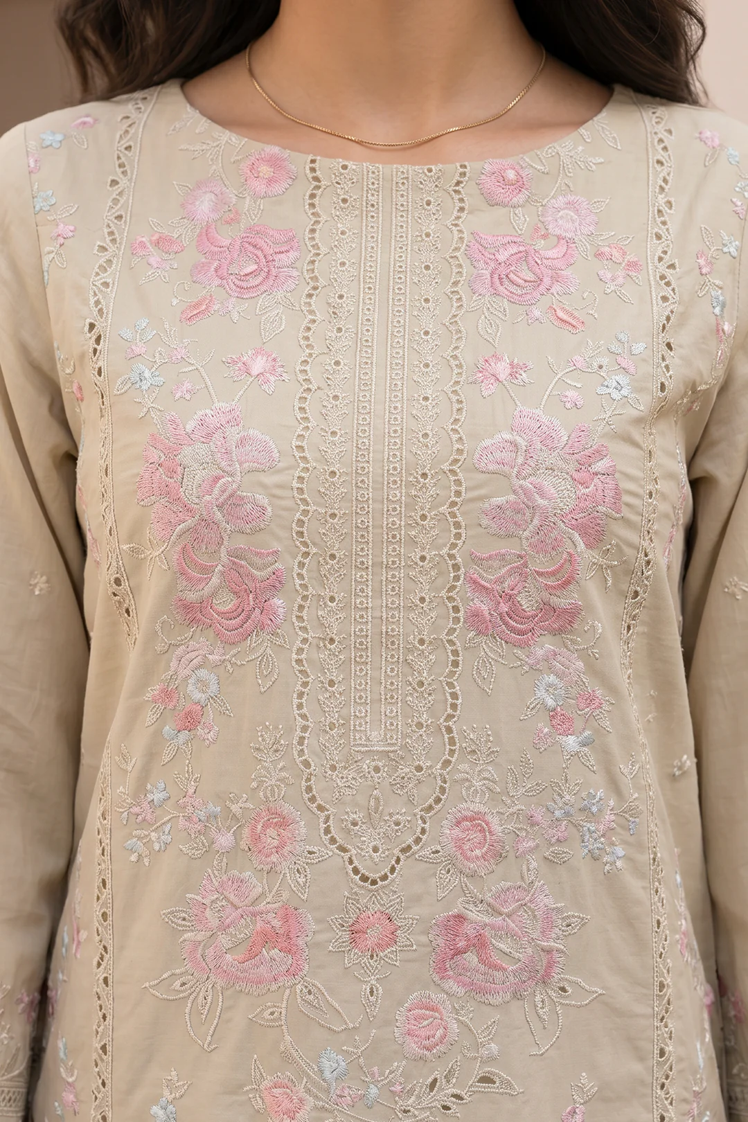 Embroidered Shirt Shalwar Dupatta - 0986 - Image 3