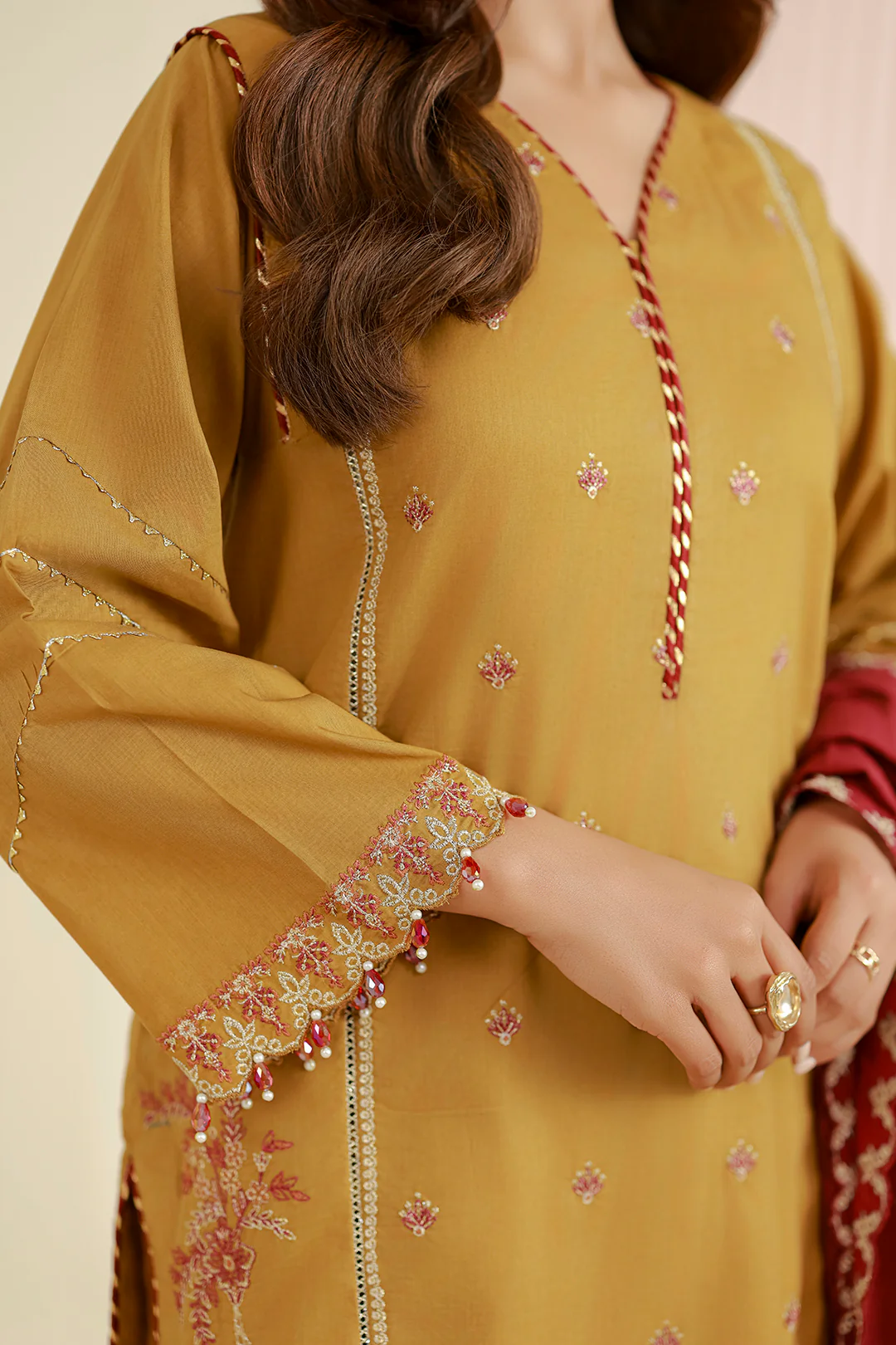 Embroidered Shirt Shalwar Dupatta - 1043 - Image 8