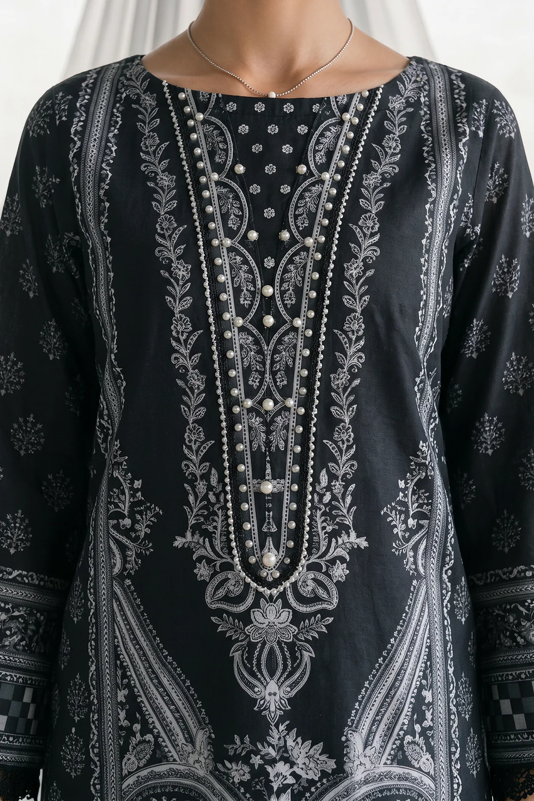 Embroidered Shirt Shalwar Dupatta - 1103 - Image 3
