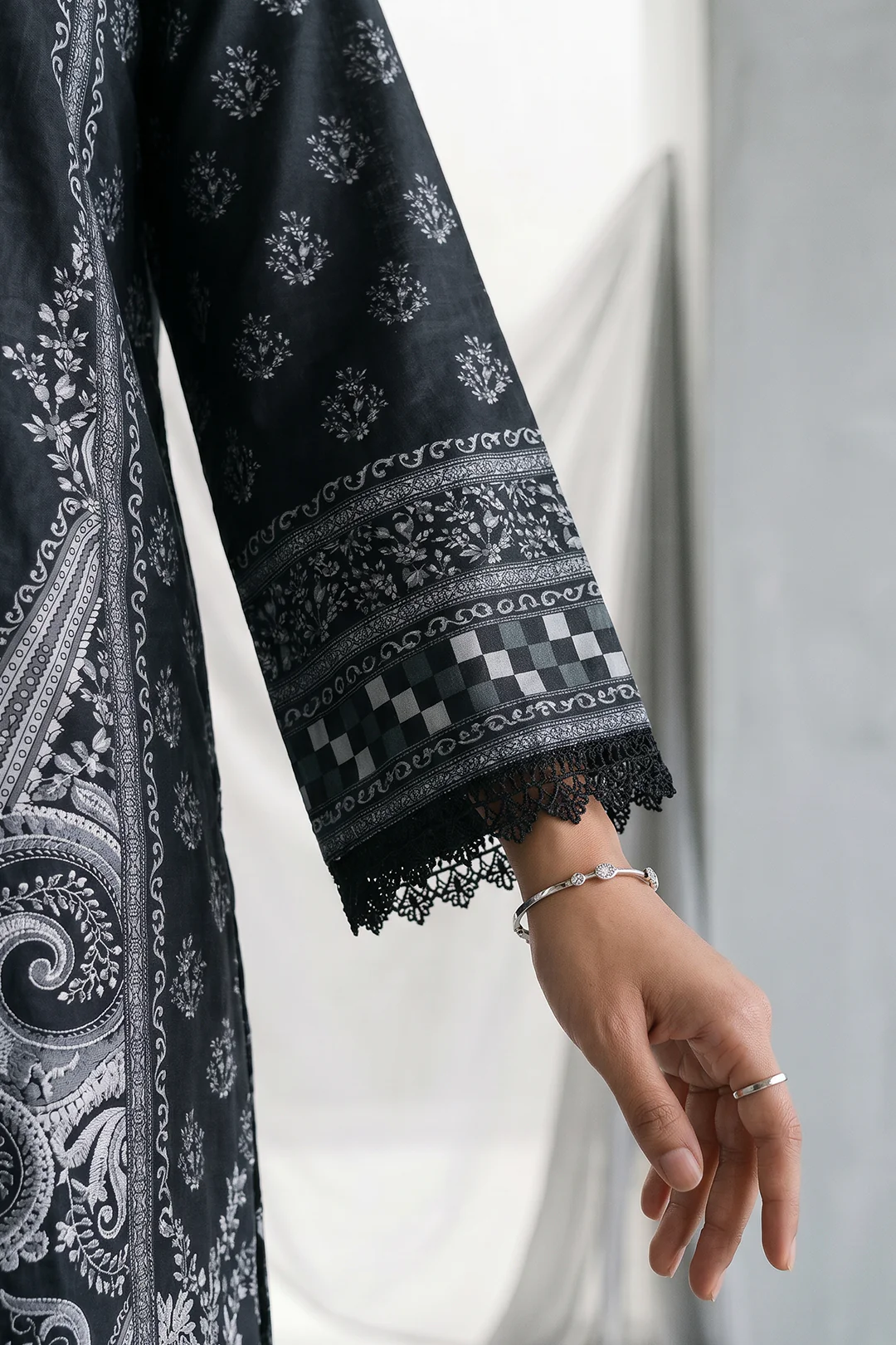Embroidered Shirt Shalwar Dupatta - 1103 - Image 5