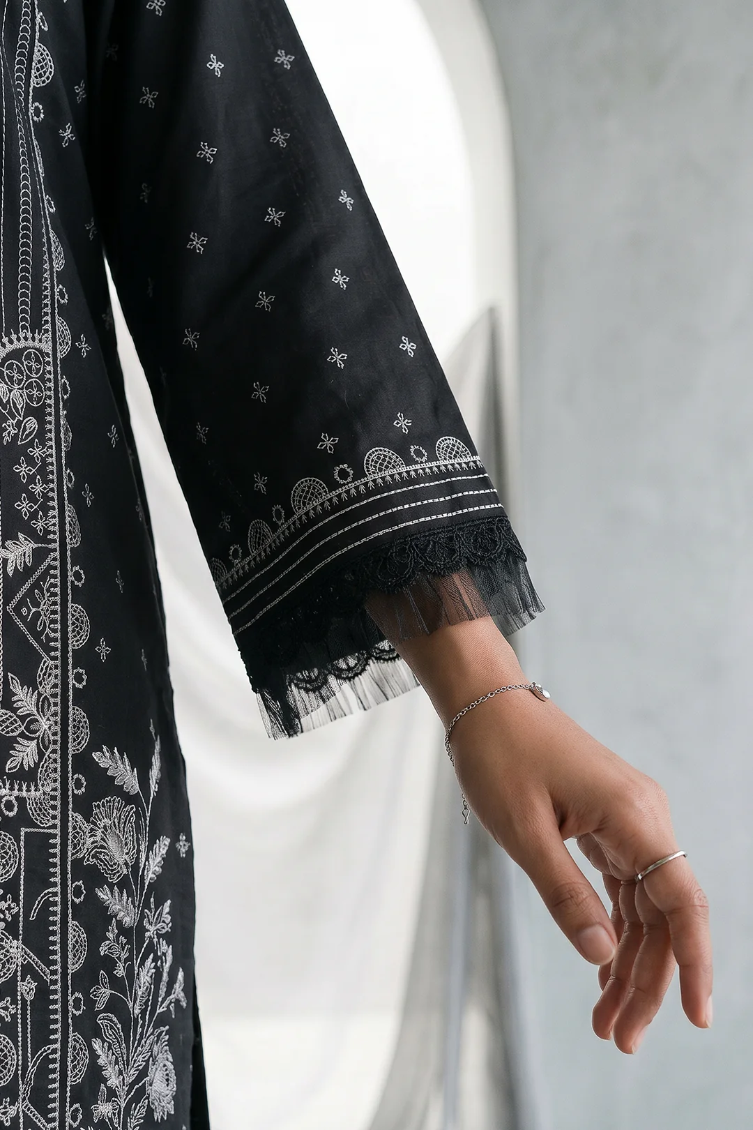 Embroidered Shirt Shalwar Dupatta - 1167 - Image 5