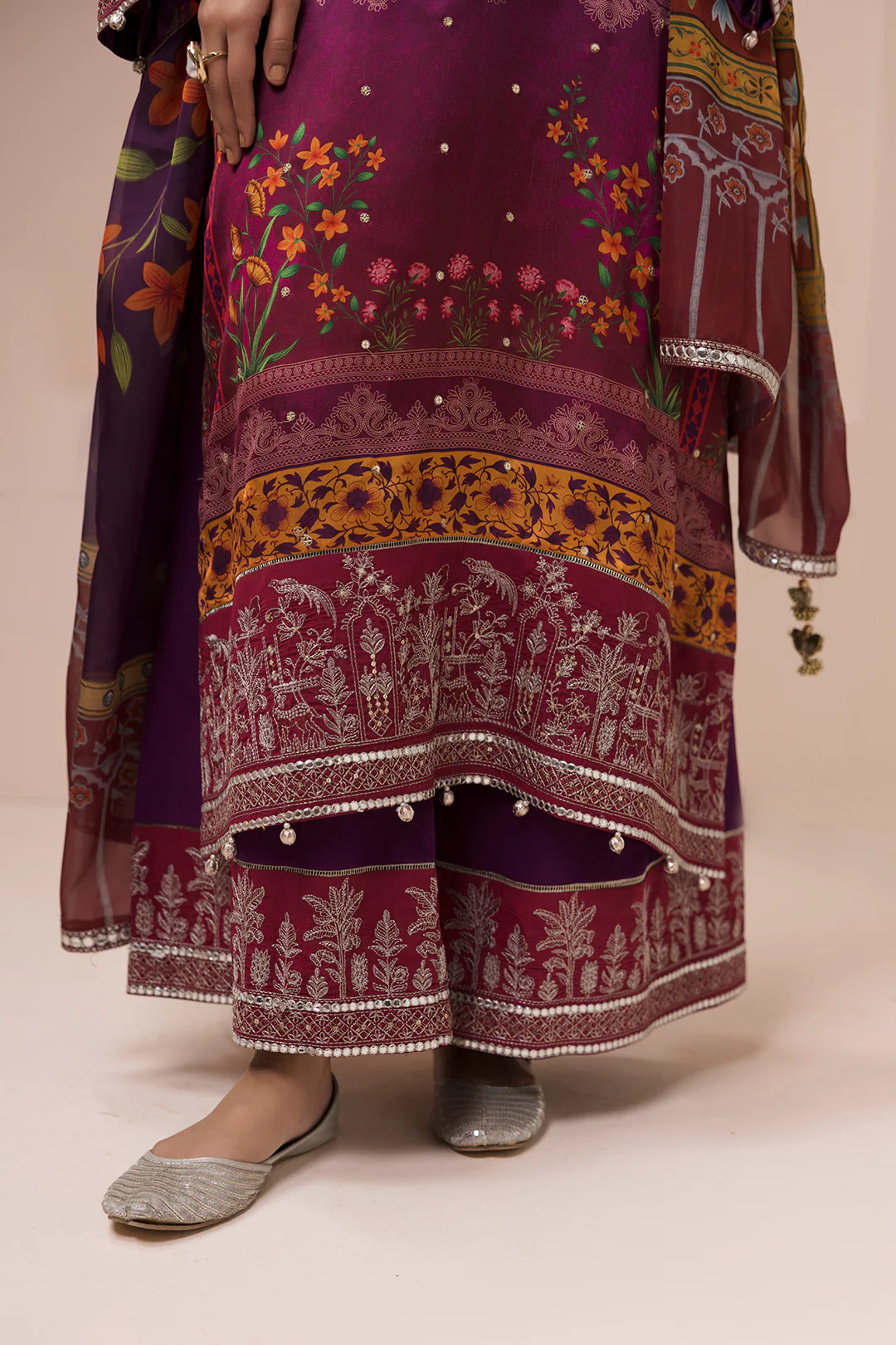 Embroidered Shirt Shalwar Dupatta - 1181 - Image 8