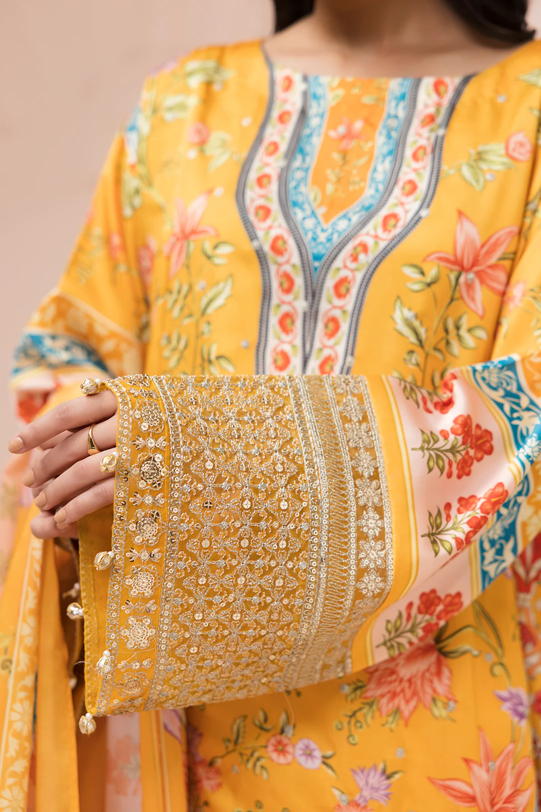 Embroidered Shirt Shalwar Dupatta - 1184 - Image 6