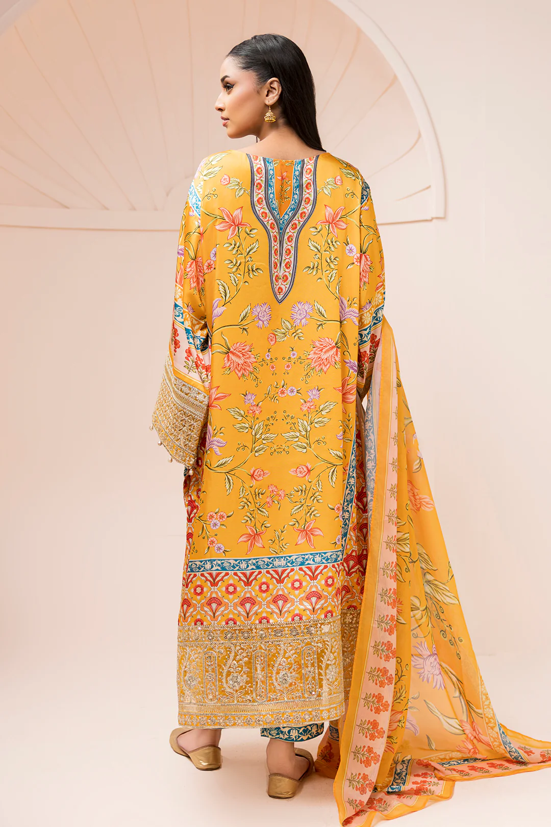 Embroidered Shirt Shalwar Dupatta - 1184 - Image 9