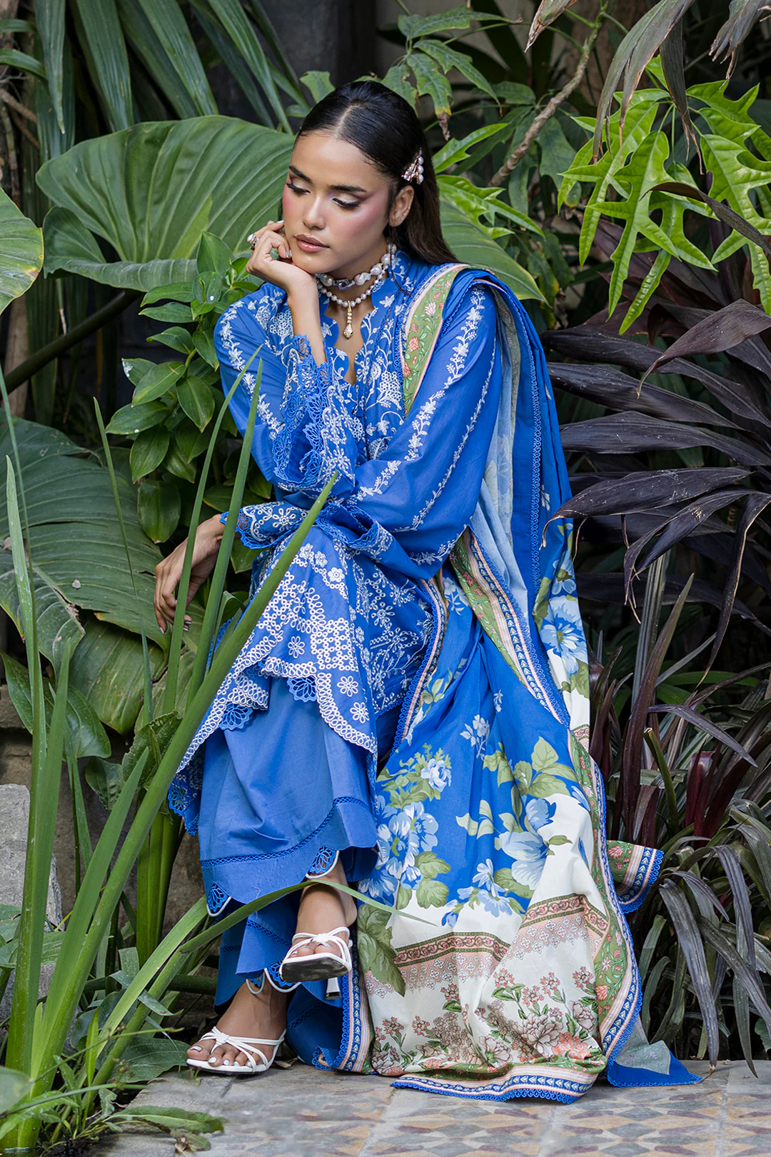 Embroidered Shirt Shalwar Dupatta - 4079 - Image 3