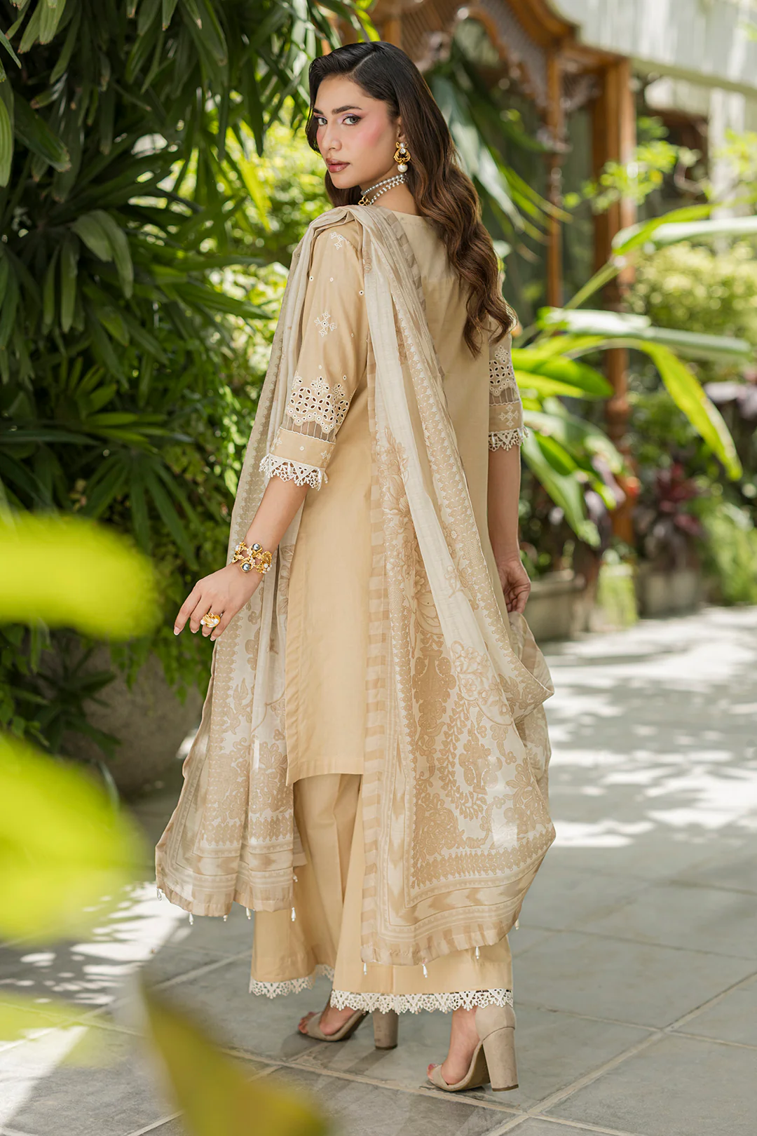 Embroidered Shirt Shalwar Dupatta - 4081 - Image 8