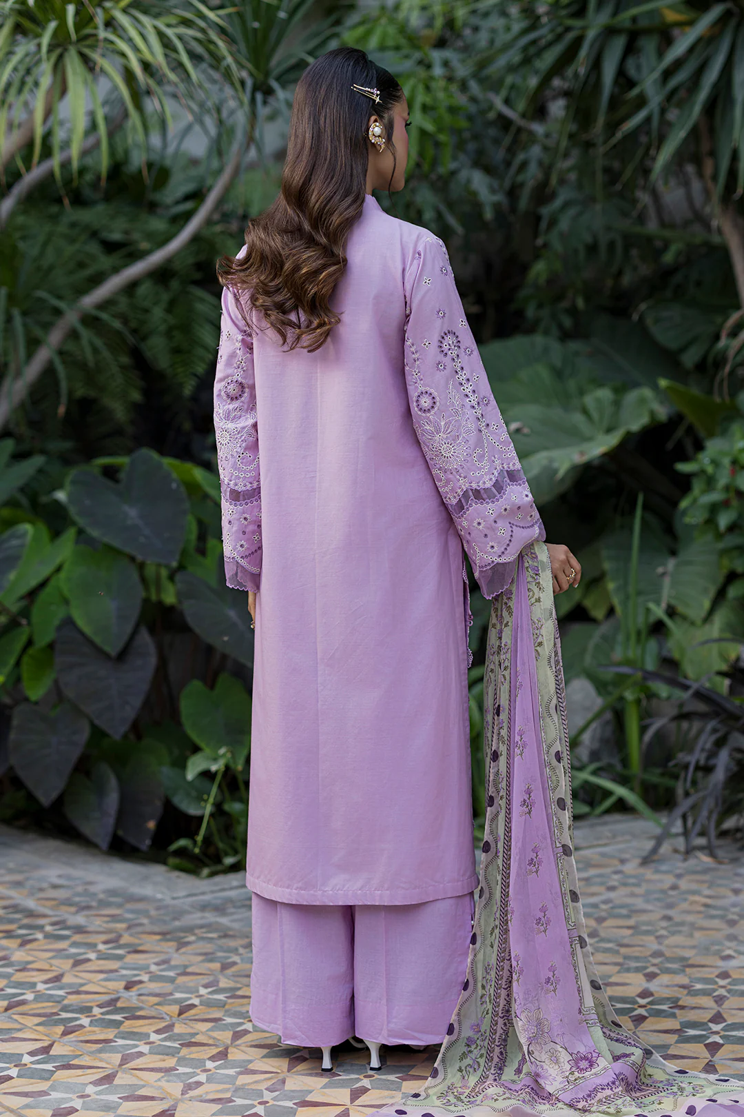 Embroidered Shirt Shalwar Dupatta - 4085 - Image 3