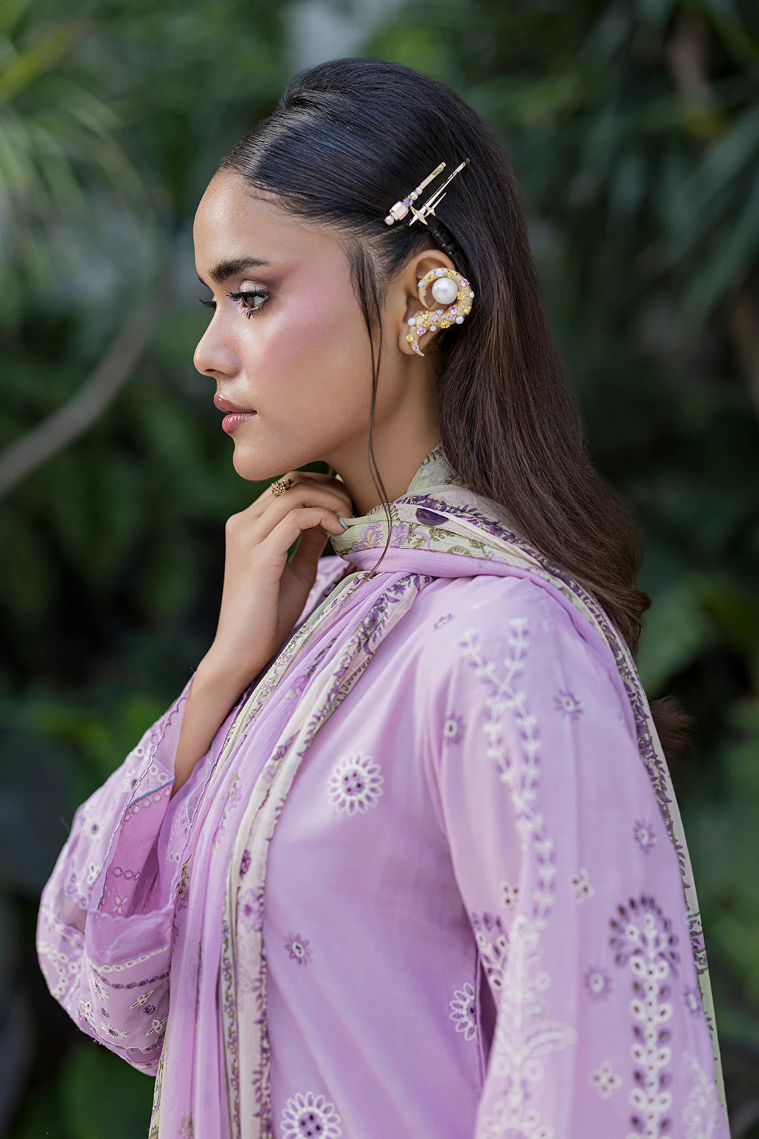 Embroidered Shirt Shalwar Dupatta - 4085 - Image 4