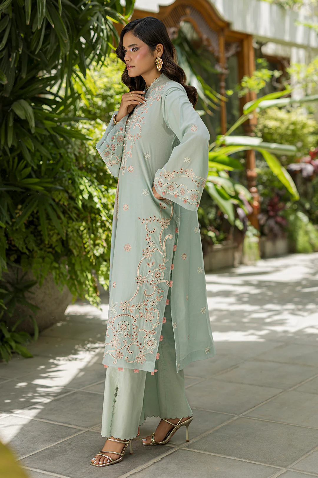 Embroidered Shirt Shalwar Dupatta - 4086 - Image 12