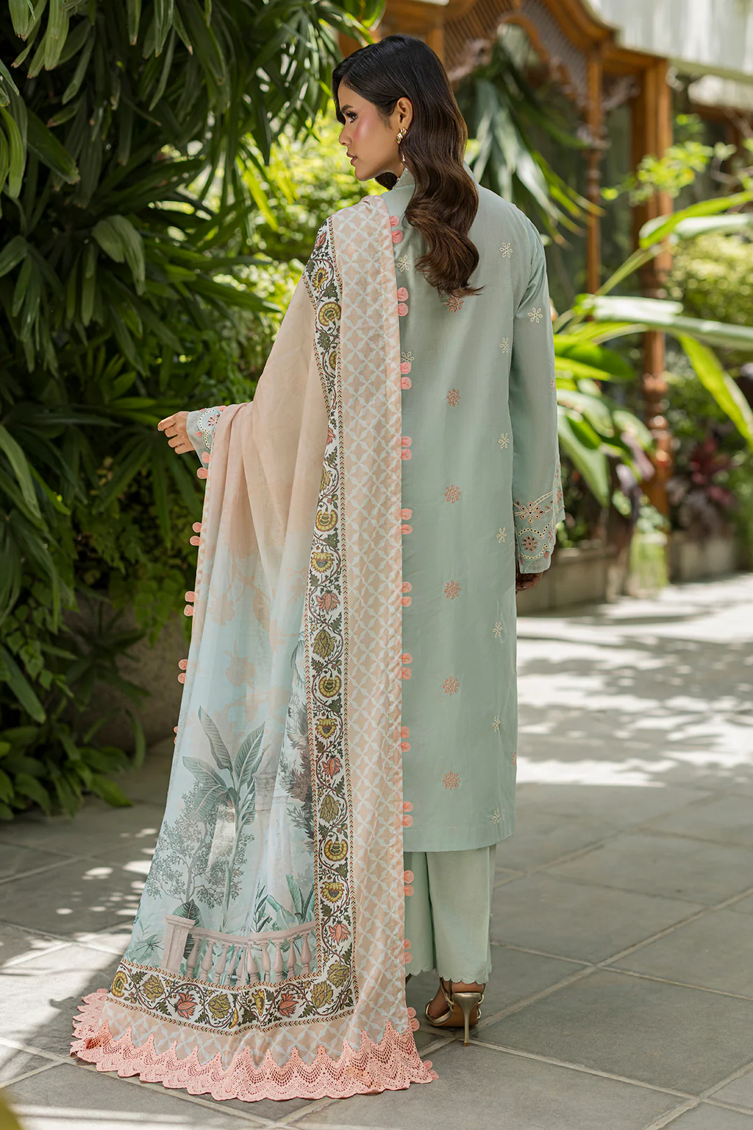 Embroidered Shirt Shalwar Dupatta - 4086 - Image 13