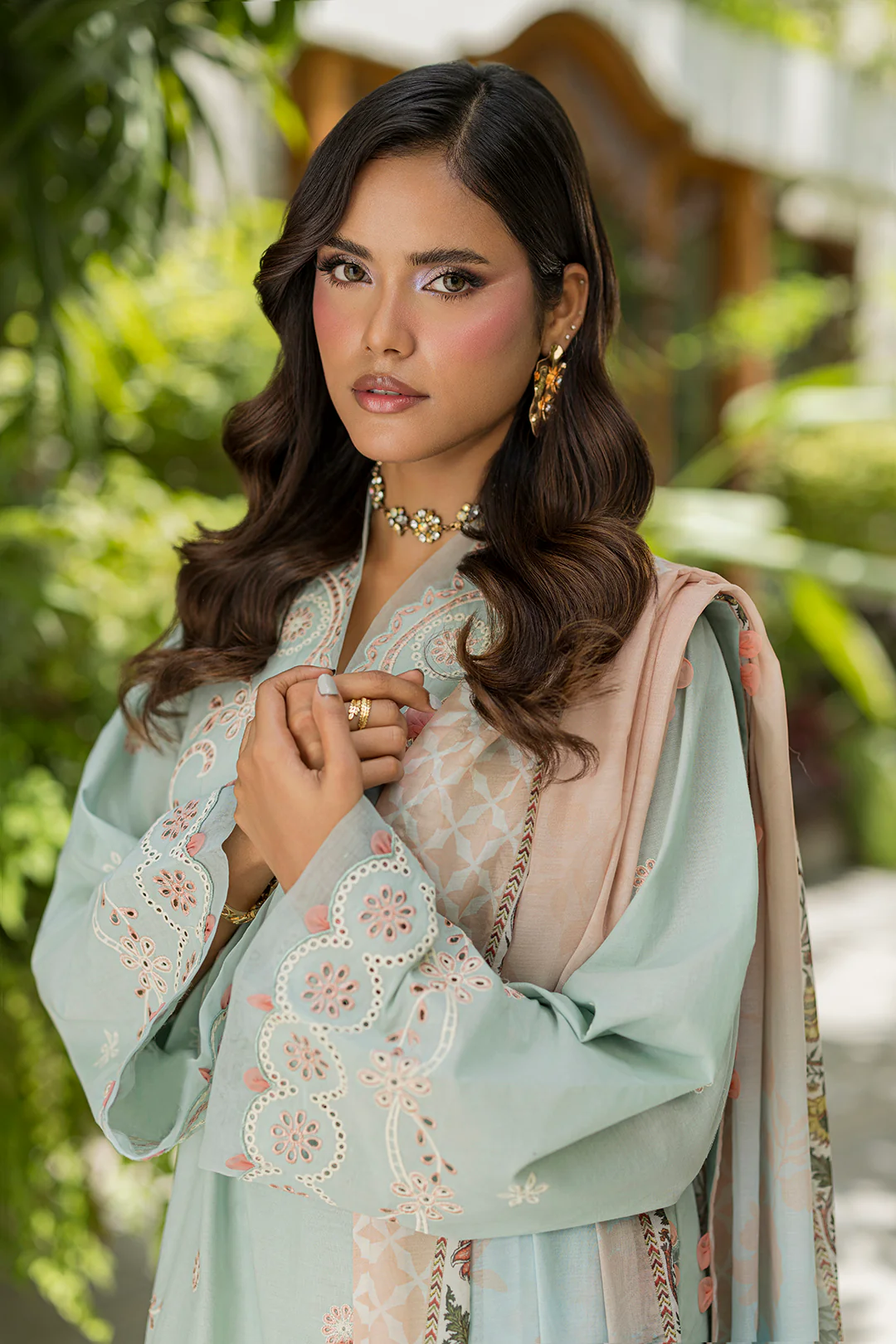 Embroidered Shirt Shalwar Dupatta - 4086 - Image 4