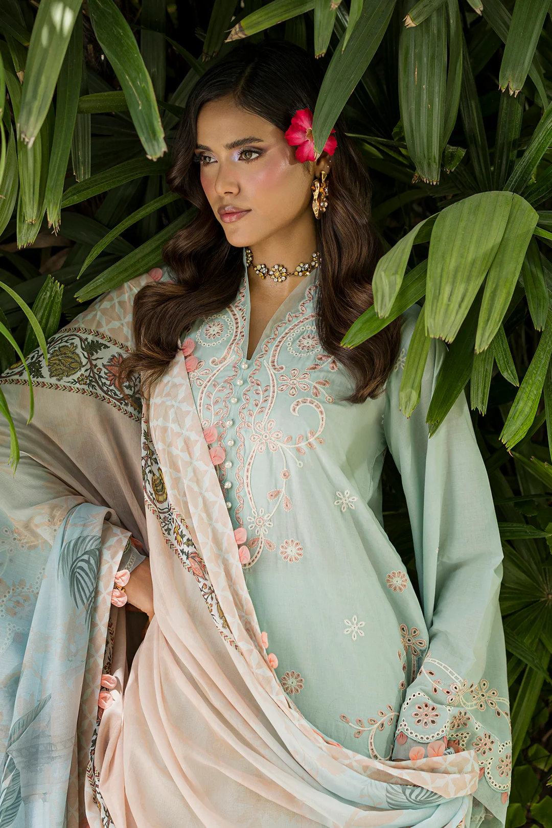 Embroidered Shirt Shalwar Dupatta - 4086 - Image 7