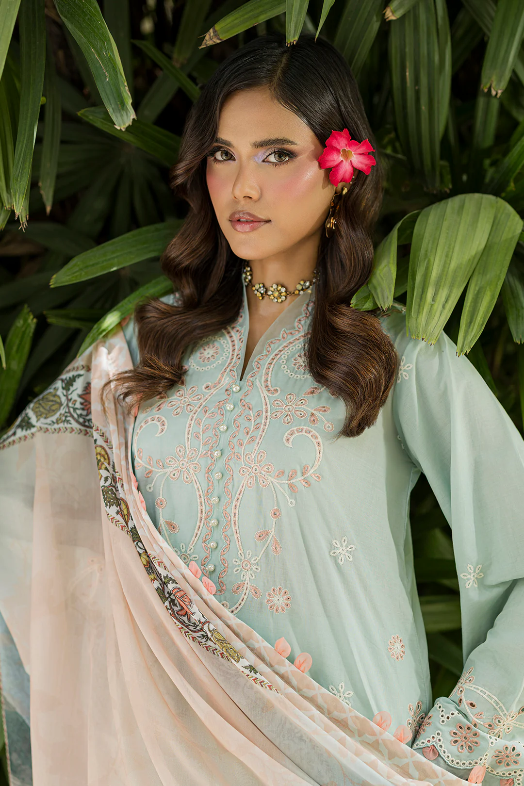 Embroidered Shirt Shalwar Dupatta - 4086 - Image 9