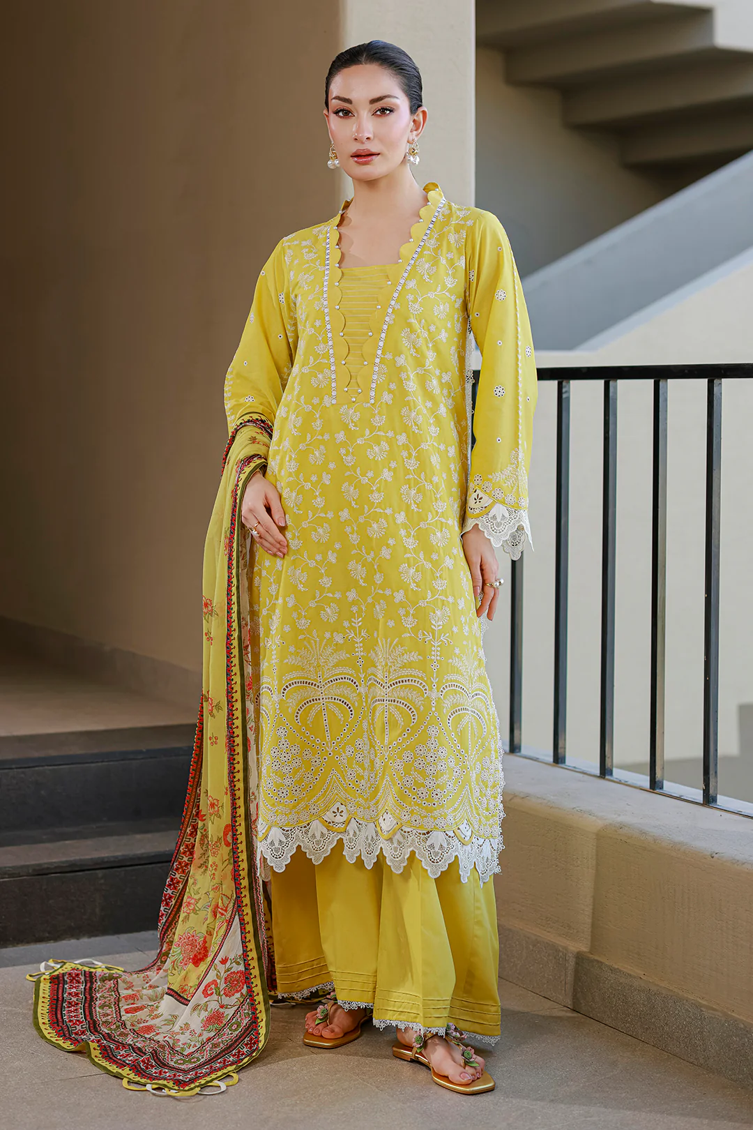 Embroidered Shirt Shalwar Dupatta - 4087