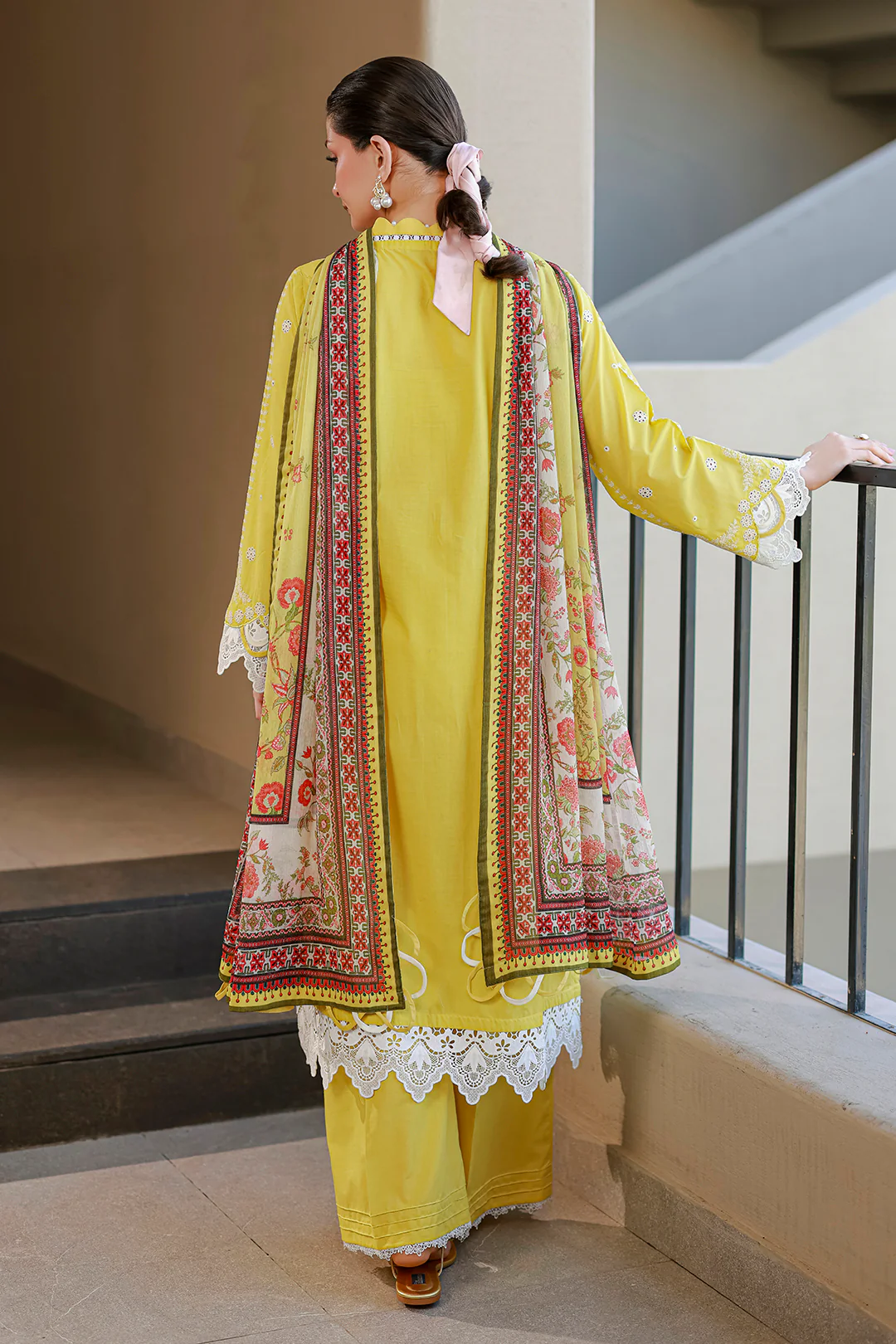 Embroidered Shirt Shalwar Dupatta - 4087 - Image 10